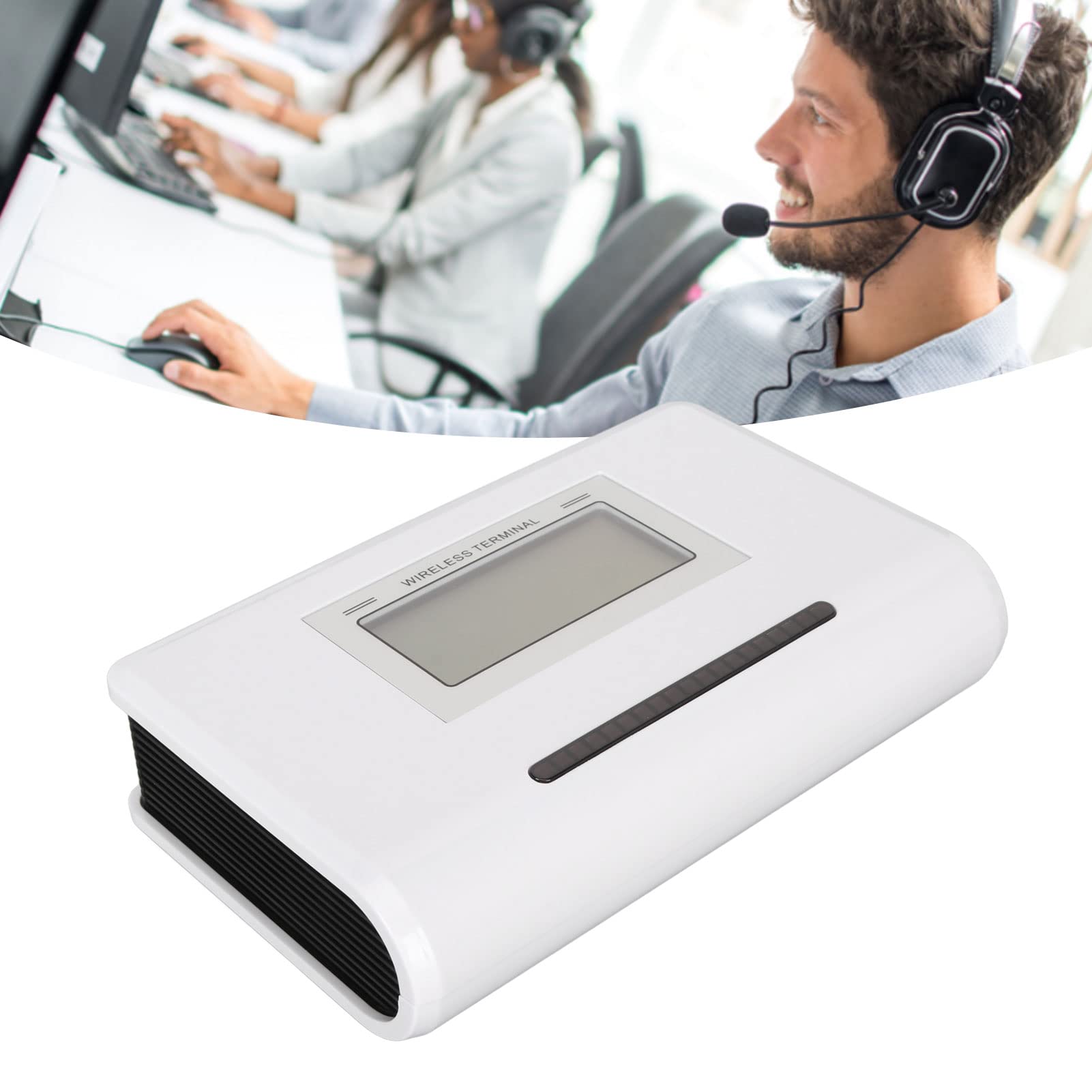 Naroote gsm Desktop Llamador, ID de Señal de Recepción de Recepción de Banda Cuádruple de 100-240 V (Enchufe de la UE)