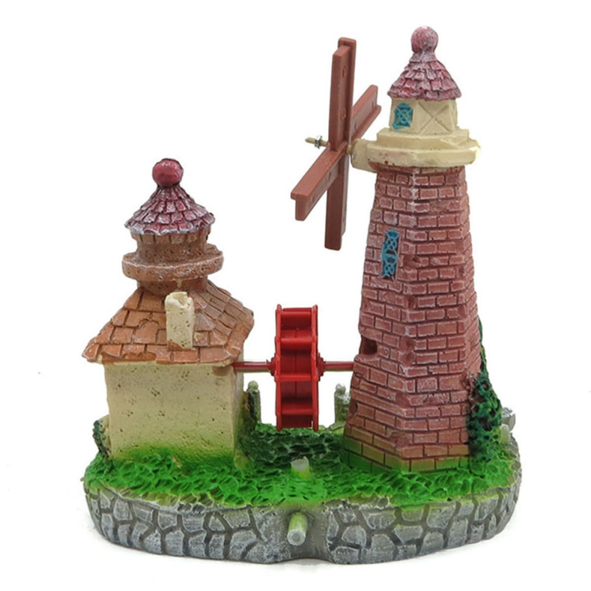 3 Stück Holländisches Windmühlenornament aus Kunstharz für Garten und