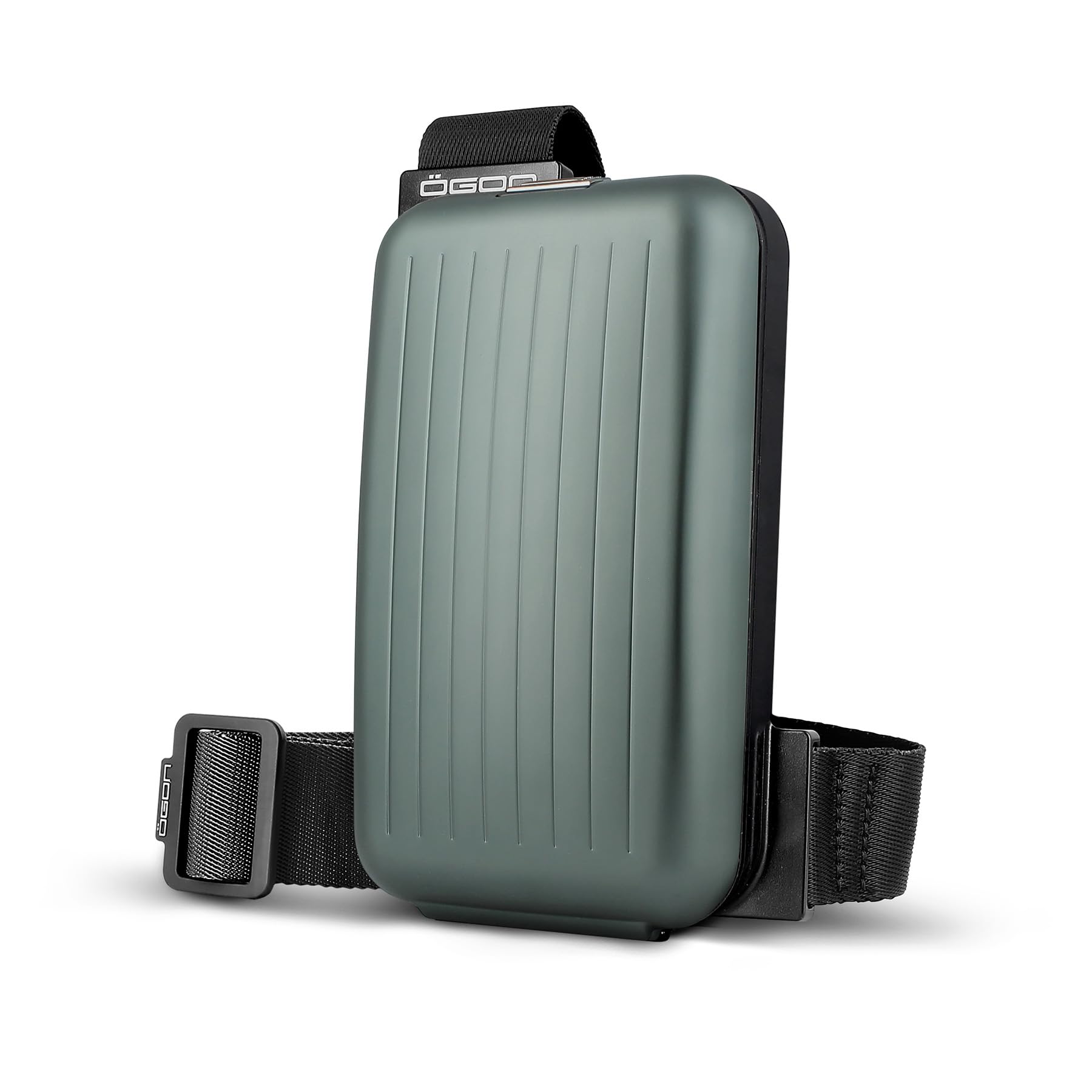Phone Bag & Wallet by Ögon Design - The Practical and Stylish Aluminum Sling with an Integrated Wallet (Aluminum Platinium)