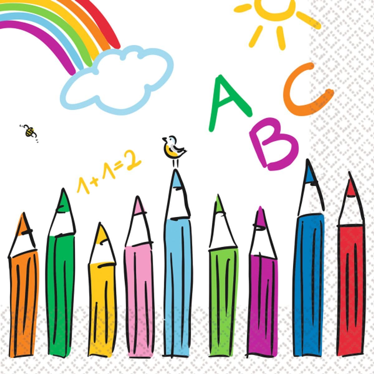 amscan 20 Napkins First Day of School ABC