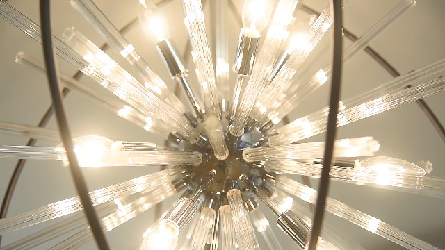 Image of Vezzio Modern Black Crystal Chandelier for Entryway Foyer High Ceiling