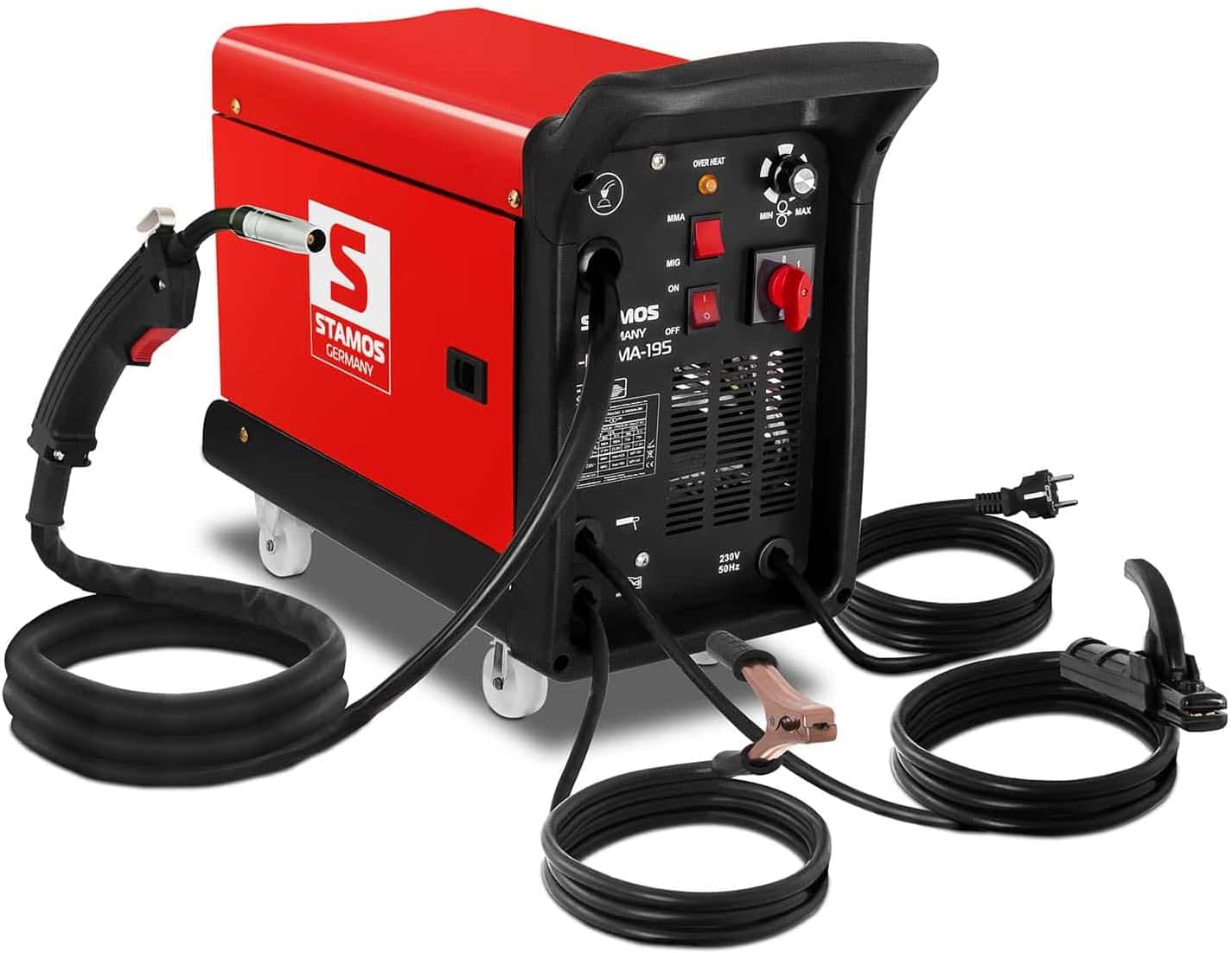 Stamos Germany - S-MIGMA-195 - Combined Welder - 195 A - 230 V - with cart