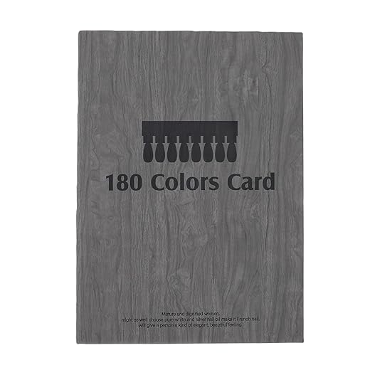 Bewinner Organizador de Esmaltes para Salão de Beleza | Livro Magnético Com 180 Amostras Numeradas Em Couro PU para DIY (180 Cores Magnéticas + Pontas de Unha (Cinza))