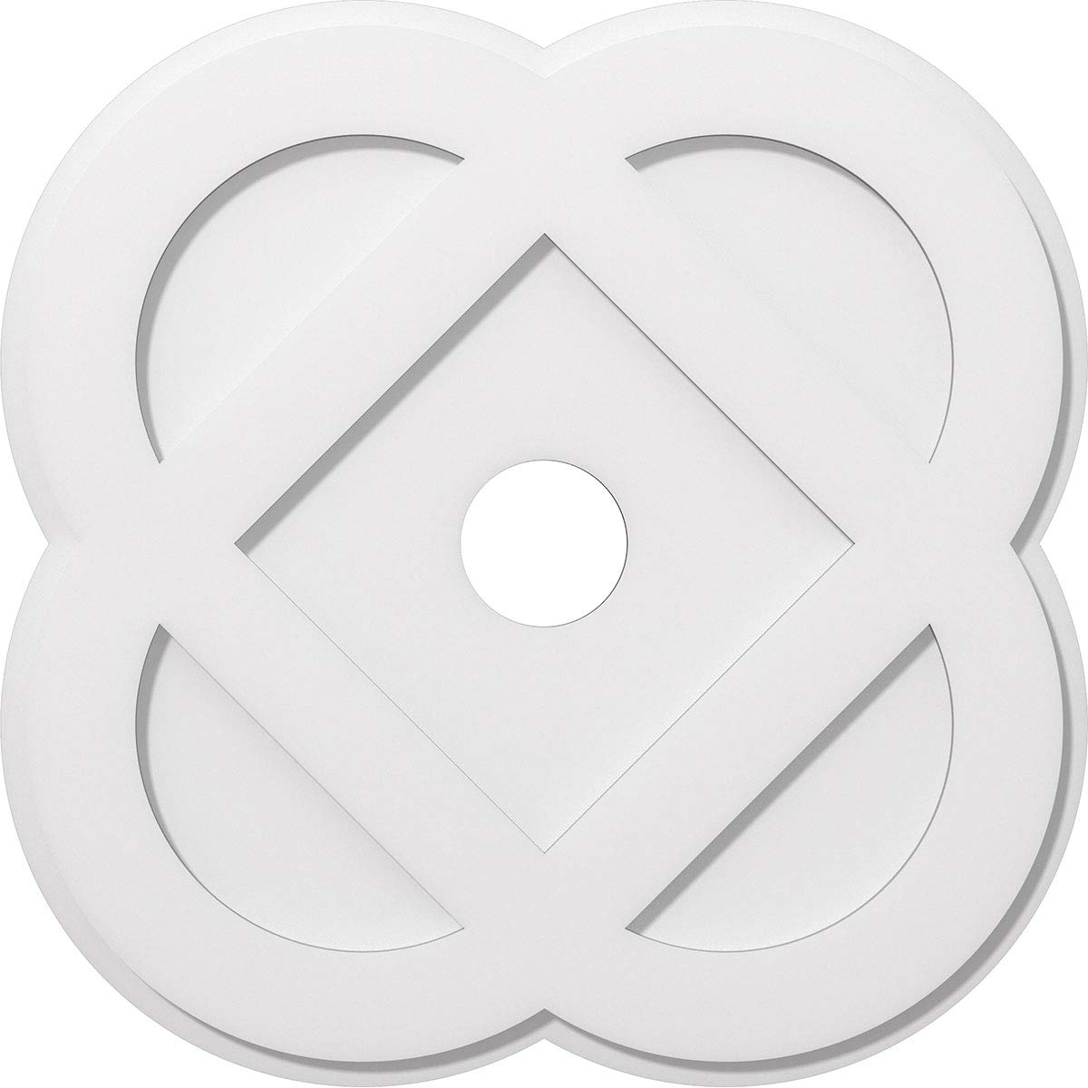Médaille de plafond blanche 26" moulure rosace ornementale pour style haussmannien et rénovation