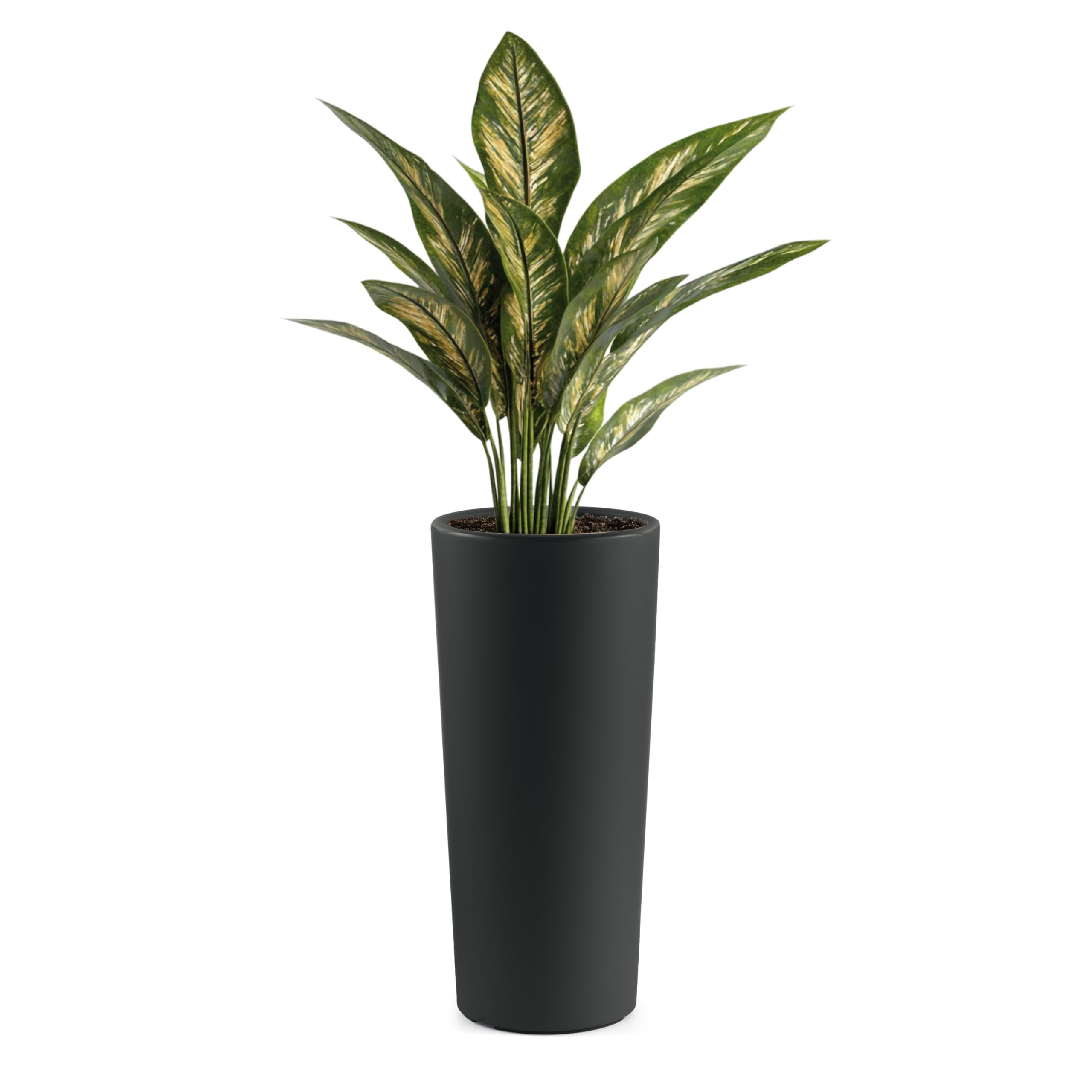 Veca Veneta Casalinghi S.P.A. Vaso FIORIERA Tondo in Pls Alto 85 CM Vari Colori Cache-Pot CLOU diam. 38' (Antracite)
