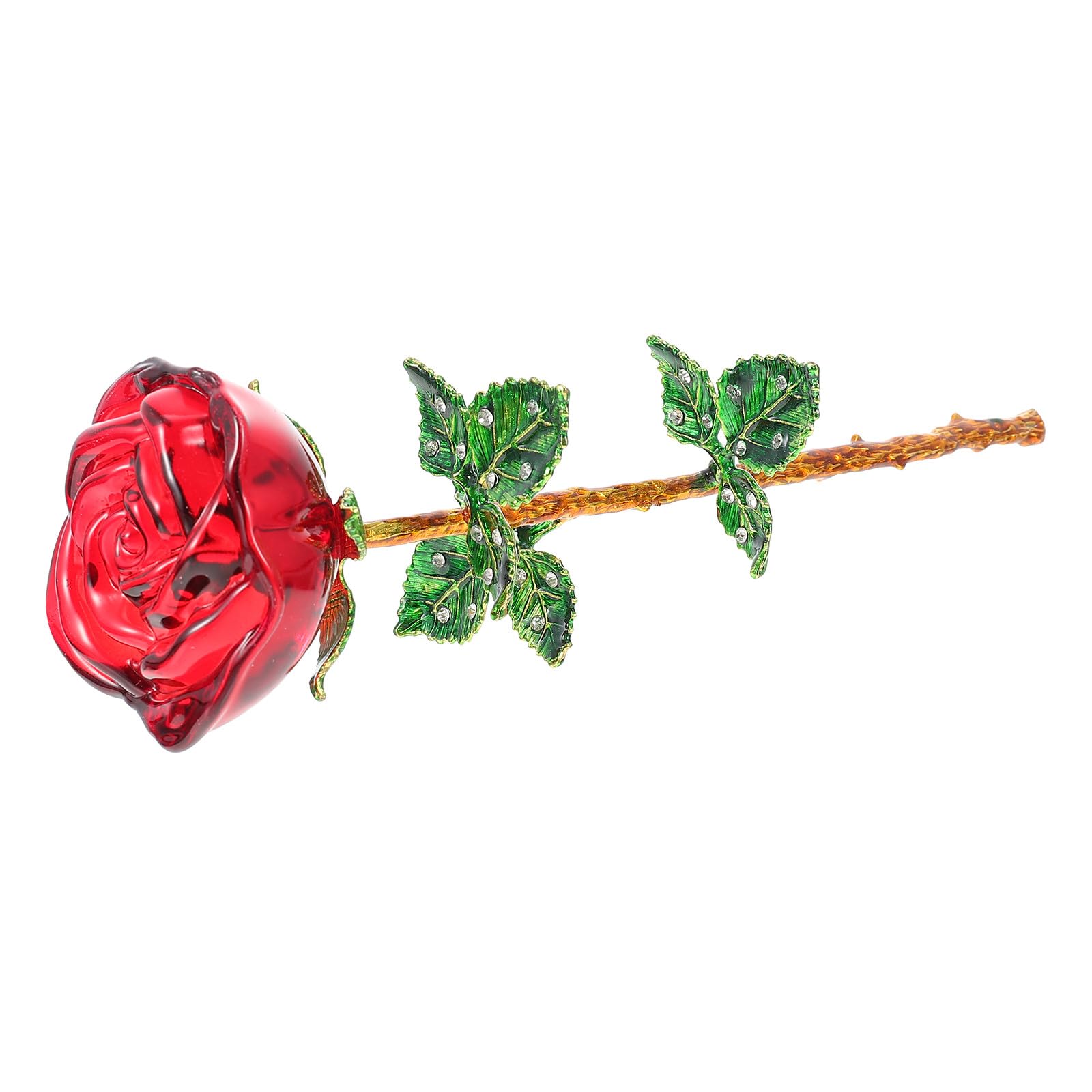 Rosa de Cristal de Vidrio con acabado fino y diseño multinivel para embellecer cualquier espacio