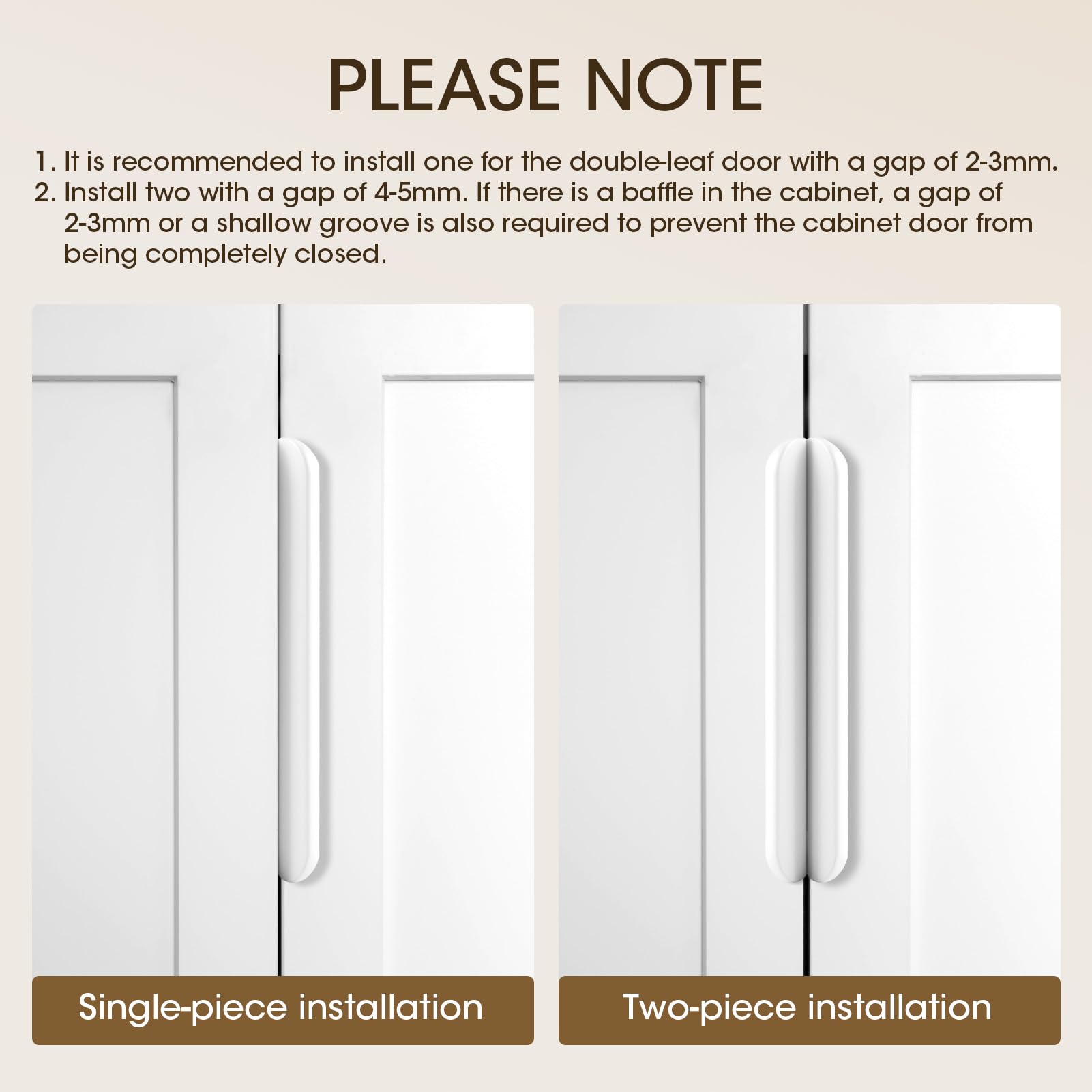 Lot De 4 Poignées De Meuble Invisibles Noires 120 Mm - En Aluminium - Pour Portes D'armoire Et Tiroirs - Installation Facile