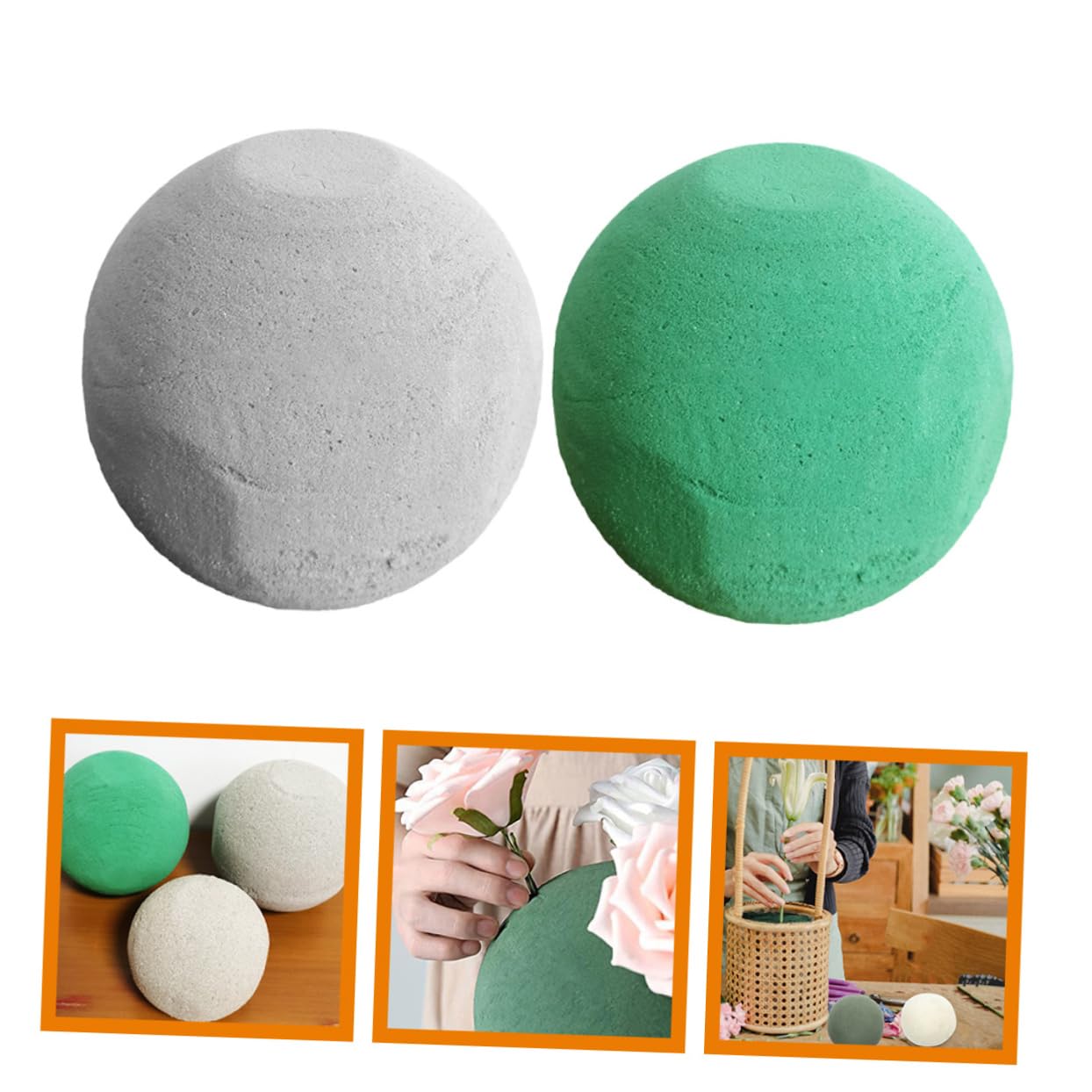 Espuma para arreglos florales, 2 piezas de espuma absorbente de agua para flores secas, base de resina fenólica, ideal para manualidades florales y arreglos