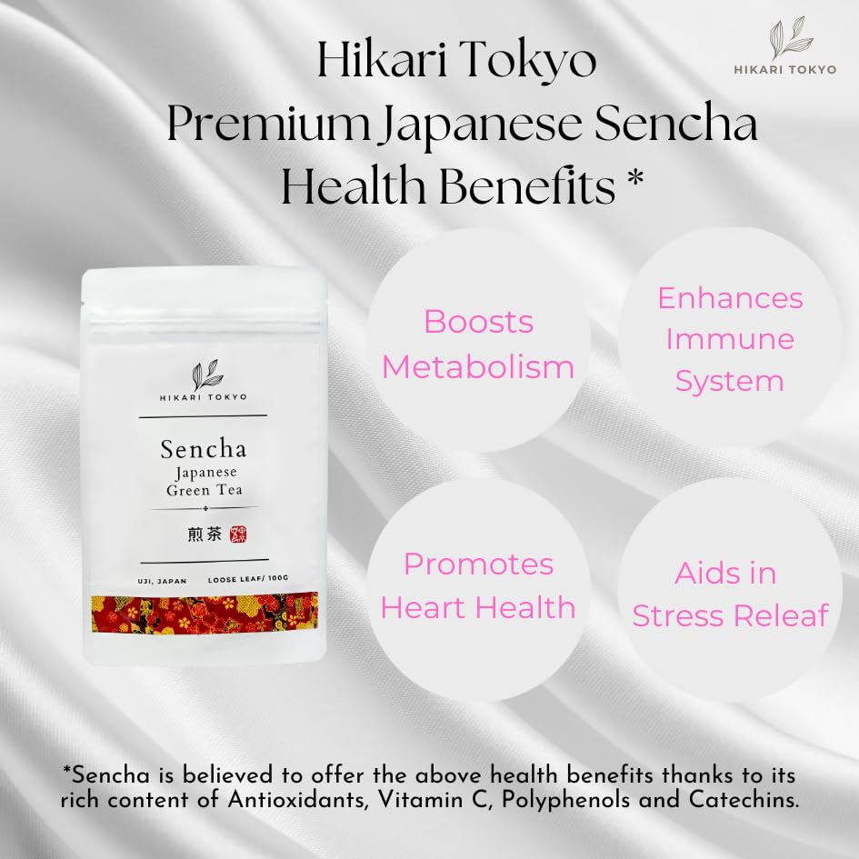 Image of Hikari Tokyo Uji Sencha Green Tea Loose Leaf | Premium Japanese Green Tea | Grown in Uji Kyoto |100% Pure and Authentic | Loose Leaf (1 KG)
