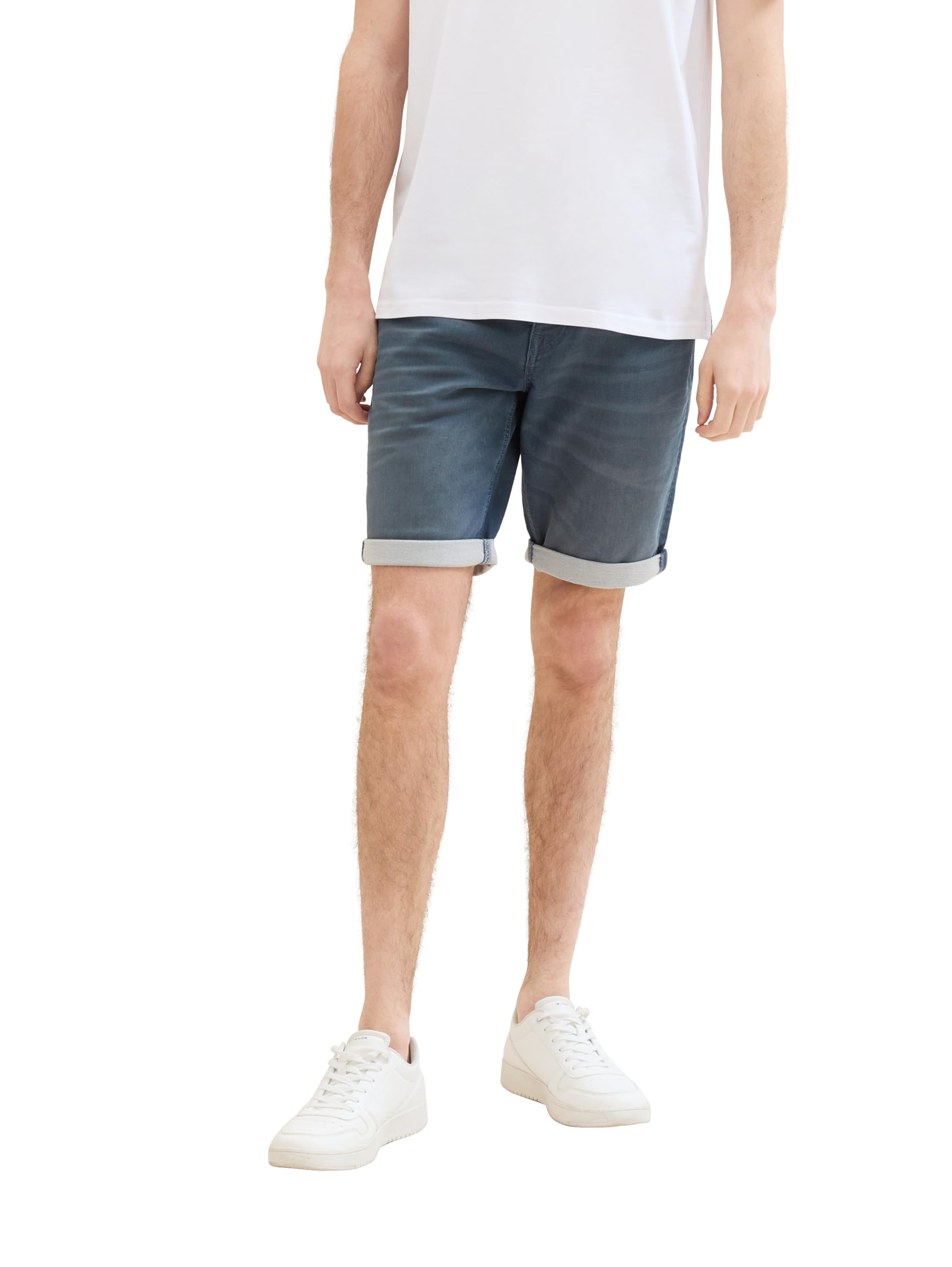 TOM TAILOR Herren Slim Jogg-Jeans Bermuda Shorts mit hohem Stretch