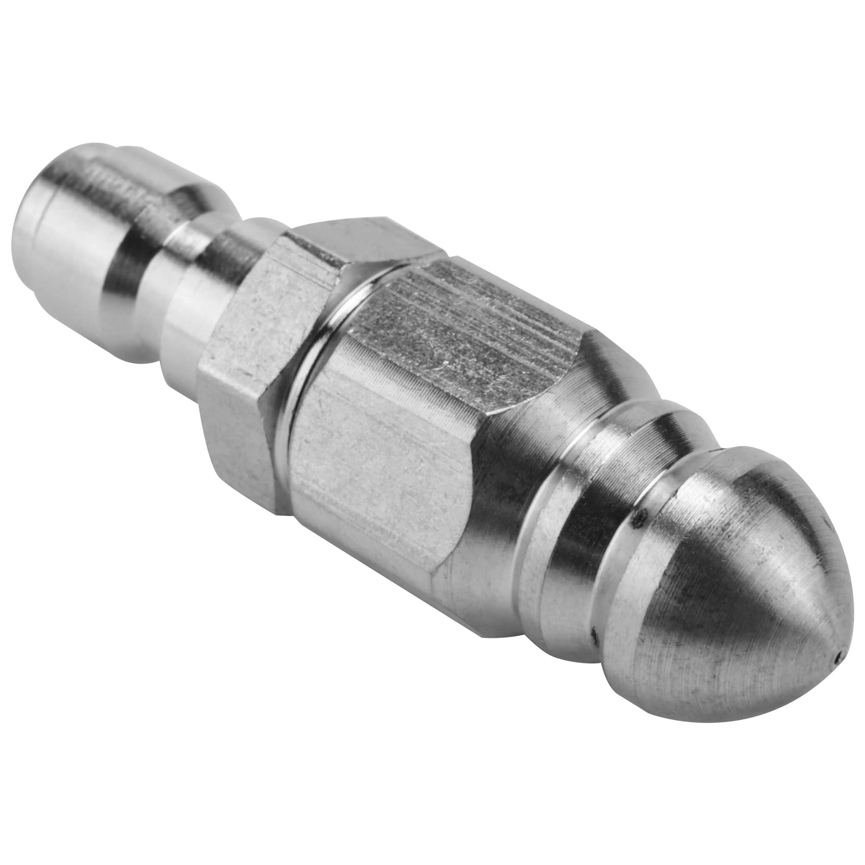 Littimoon Sewer Jetter Nozzle for Pressure Washer with 1/4 inch Quick Connect - for Drain Clog Remover,1 Front 6 Rear
