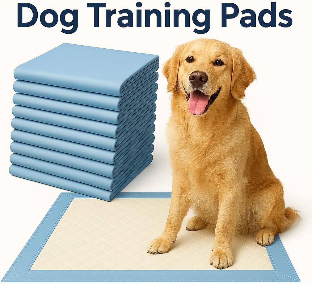 Disposable Blue Puppy Pads -23" X 36" [50 Pack] Pee Pads for Dogs, Hospital Grade Dog Pads, Ideal for Training and Travel, Togo Underpads for Puppies, Adults, and Pets