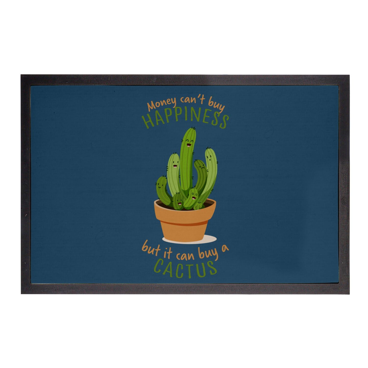 Paillasson bleu cactus le bonheur végétal s'invite chez vous