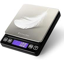 KitchenTour Digital Kitchen Scale -500g/0.01g High Accuracy Precision Multifunction Food Meat Scale Jewelry Lab Carat Powder Scale with Back-Lit LCD Display Batteries Include
