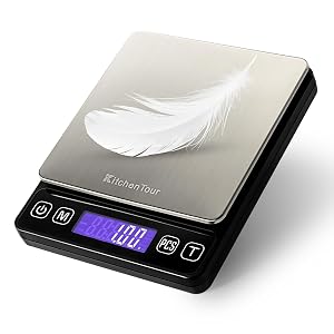 KitchenTour Digital Kitchen Scale - 500g 0 01g High Accuracy Precision Multifunction Food Meat Scale Small Scale Jewelry
