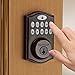 Kwikset 99140-008 SmartCode 914 Keypad Keyless Entry Zigbee Smart Lock Connected Deadbolt Door Lock Featuring SmartKey Security in Venetian Bronze