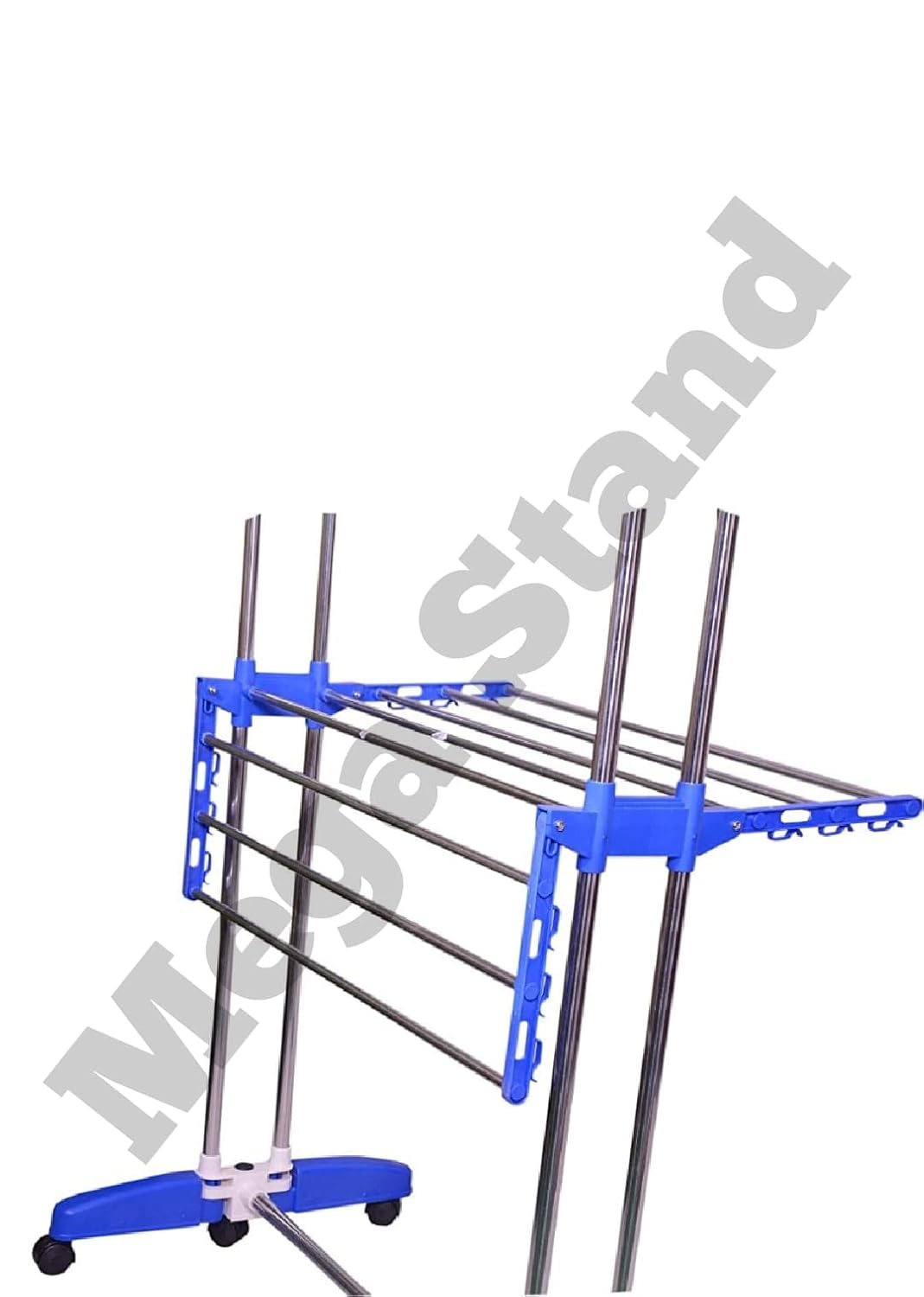 Mega Clothing Stand | Stylish Garment Stand | Hanging Rack | Clothes Hanger for Balcony & Bedroom | 3-Tier Folding Clothes Rail Clothes Horses Drying Rack (Royal Blue) offers donot miss 4 Mega Clothing Stand | Stylish Garment Stand | Hanging Rack | Clothes Hanger for Balcony & Bedroom | 3-Tier Folding Clothes Rail Clothes Horses Drying Rack (Royal Blue) offers donot miss