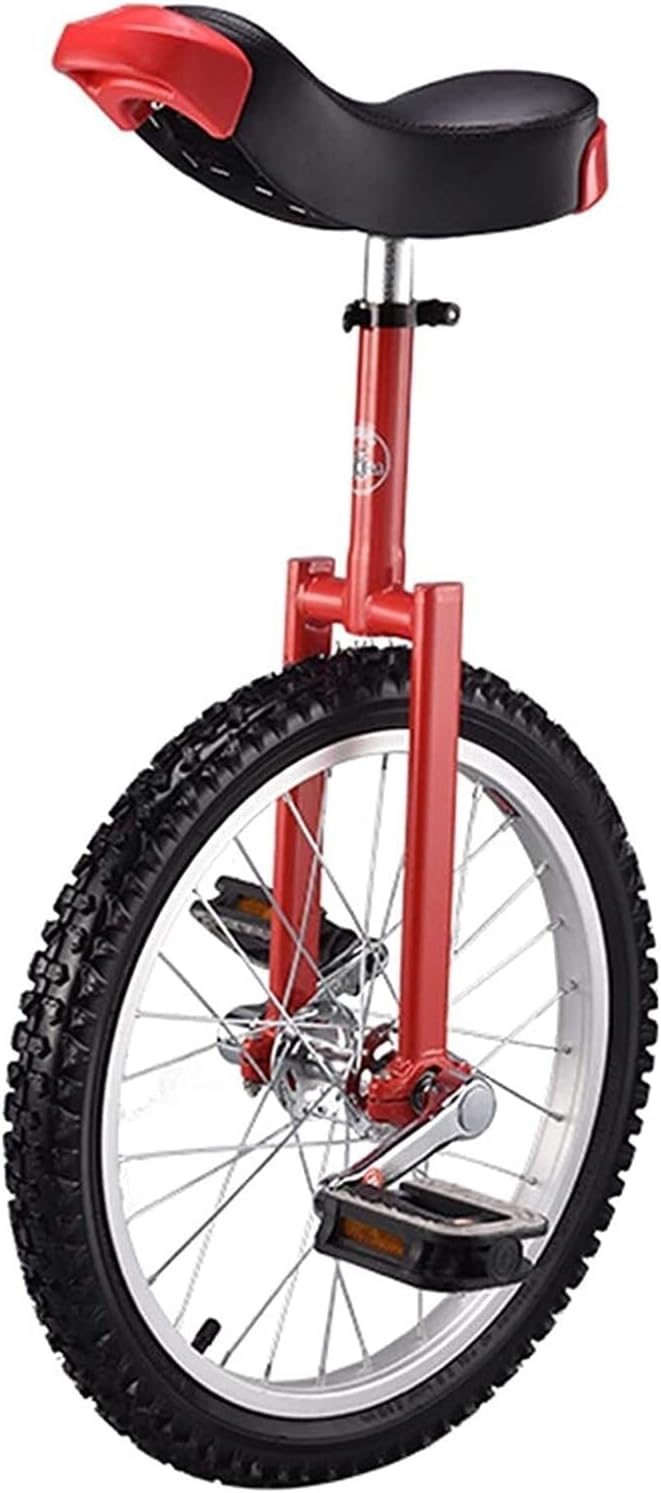 18-Inch Unicycle, Adjustable Height, Manganese Steel Frame, Skidproof Mountain Tire for Weight Loss & Fitness Training
