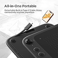 Vista 5 de UGEE Q6 - Tableta de dibujo de 6.5 x 4 pulgadas para teléfono Android con 6 teclas de acceso rápido, tableta gráfica, modo de dibujo ajustable