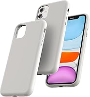 Vista 28 de TOCOL Funda delgada de silicona para iPhone 11 de 6.1 pulgadas, ajuste preciso, antideslizante, protección contra caídas, color gris lavanda