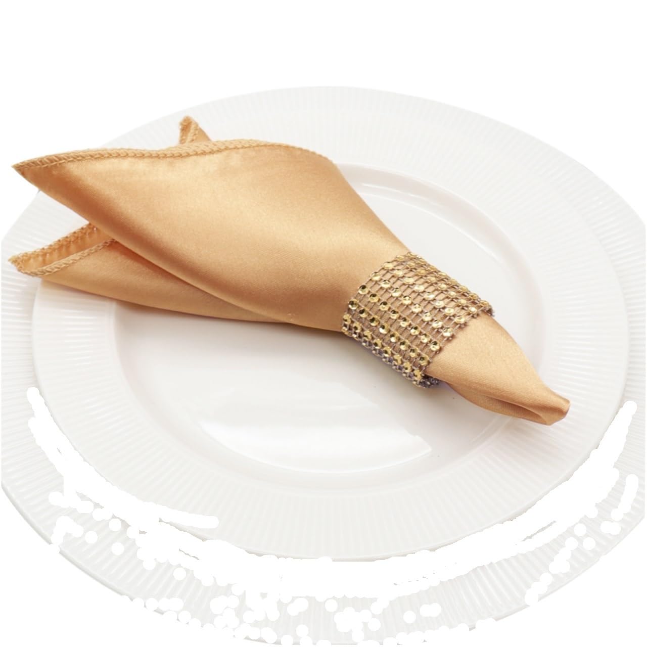 Eamrfvqt Champagne Satin Dinner Napkins, Ester Dinner Napkins 50Pcs Multicolor Square Satin