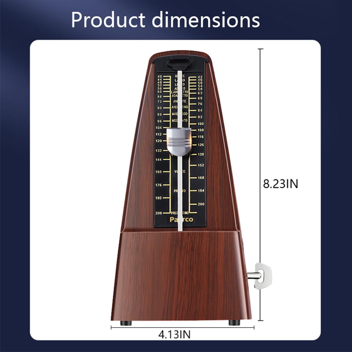 Mechanisches Metronom, Klavier-Sound, große Gitarre, Violine, Schlagzeug, Instrument, universeller Rhythmologe (universelles Musikinstrument, Mahagoni-Farbe)