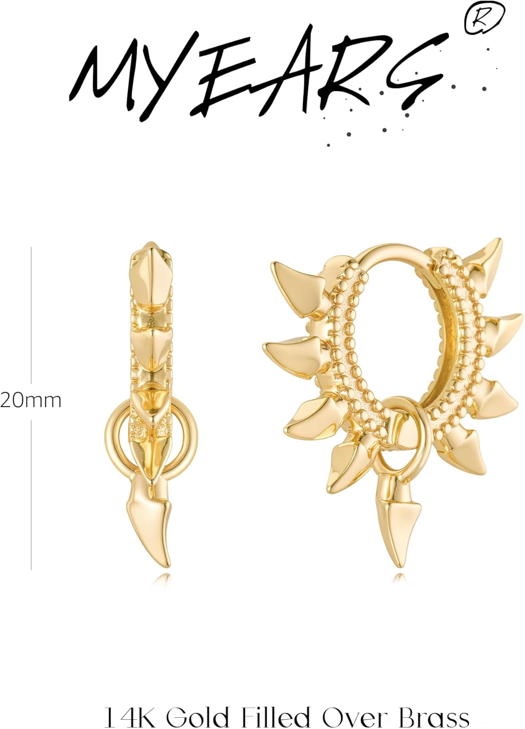 MYEARS Women Earrings Gold Huggie Hoop 14K Small Simple Hypoallergenic Everyday Jewelry - Image 5