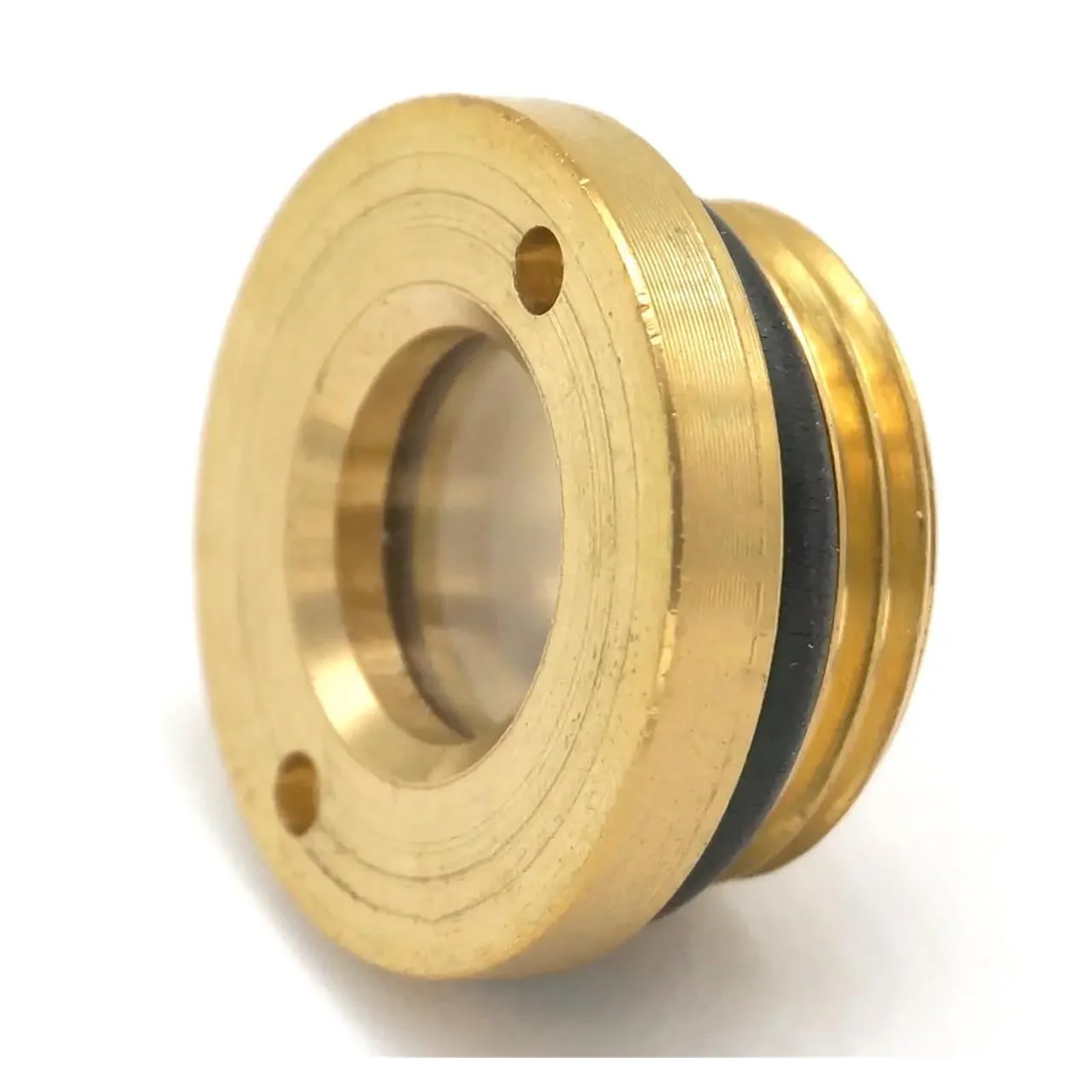 BIANMTSW 1PC M22 Pitch 1.5 Metric Male Brass Oil Level Sight Glass Window Round Head