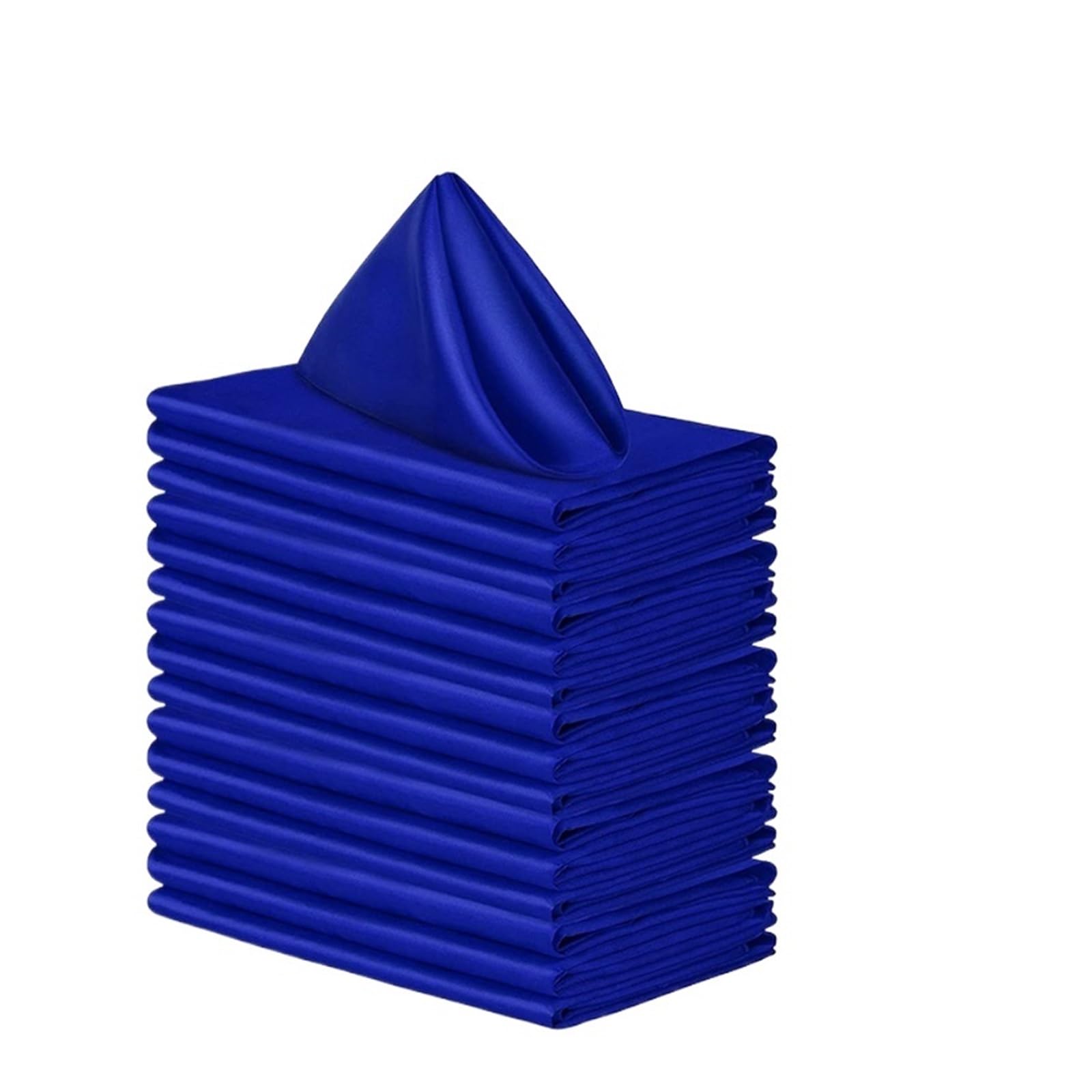 Satin Dinner Napkins 6pcs Satin Napkin 30cm*30cm Towel Soft Table Napkins for Wedding Party Home Hotel Decor(Blue)