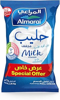 Full Cream Milk Powder, 2.25 kg, White