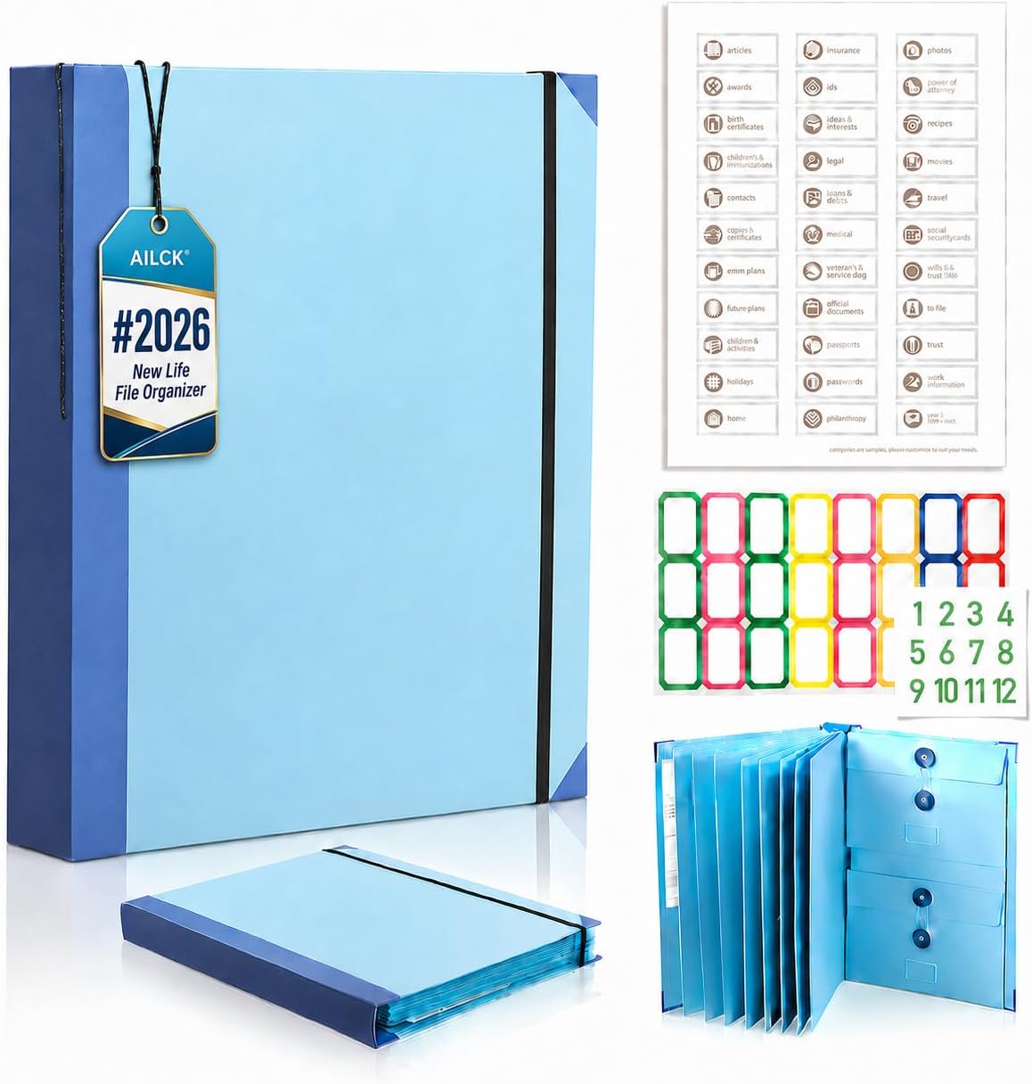 Important Document Organizer in Case I Die Binder End of Life Planner with Labels Folder Folio Bill for Estate Planning When Baby if Final Chapter the Daily Docs Papers Keeper Home Birth Certificate