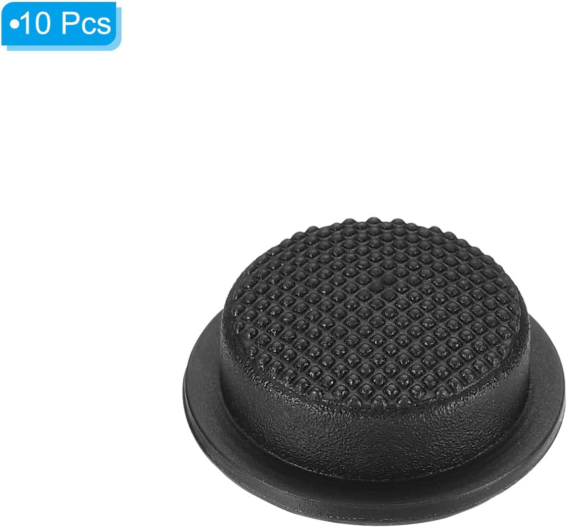PATIKIL 0.63" LED Flashlight Switch Cap, 10 Pcs Silicone Soft Boot Cover for Push Button Switch Electric Torch Handheld Flashlights DIY Project, Black