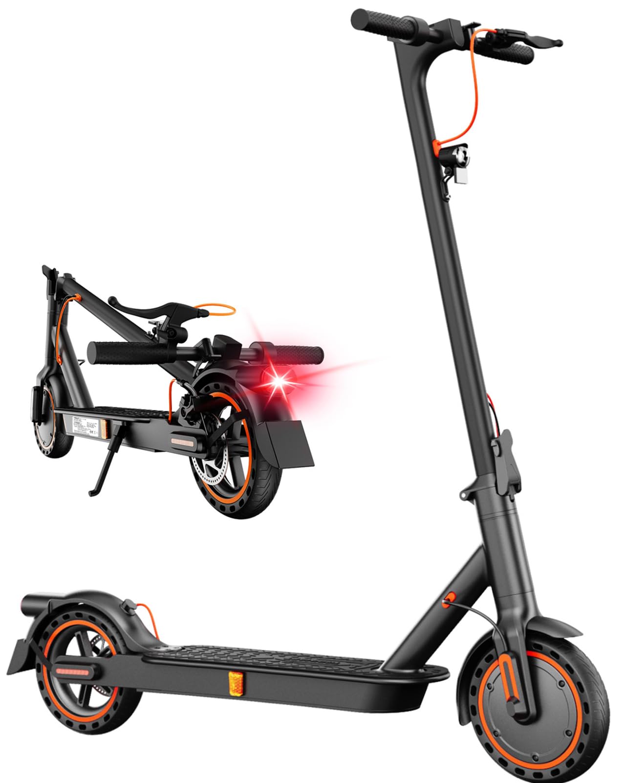 E Scooter mit Straßenzulassung, 35 KM Reichweite, 500W Motor, Klappbarer Elektroroller mit APP Steuerung, 20 KM/H, 8,5 Fuß große Vollgummireifen, Tempomat