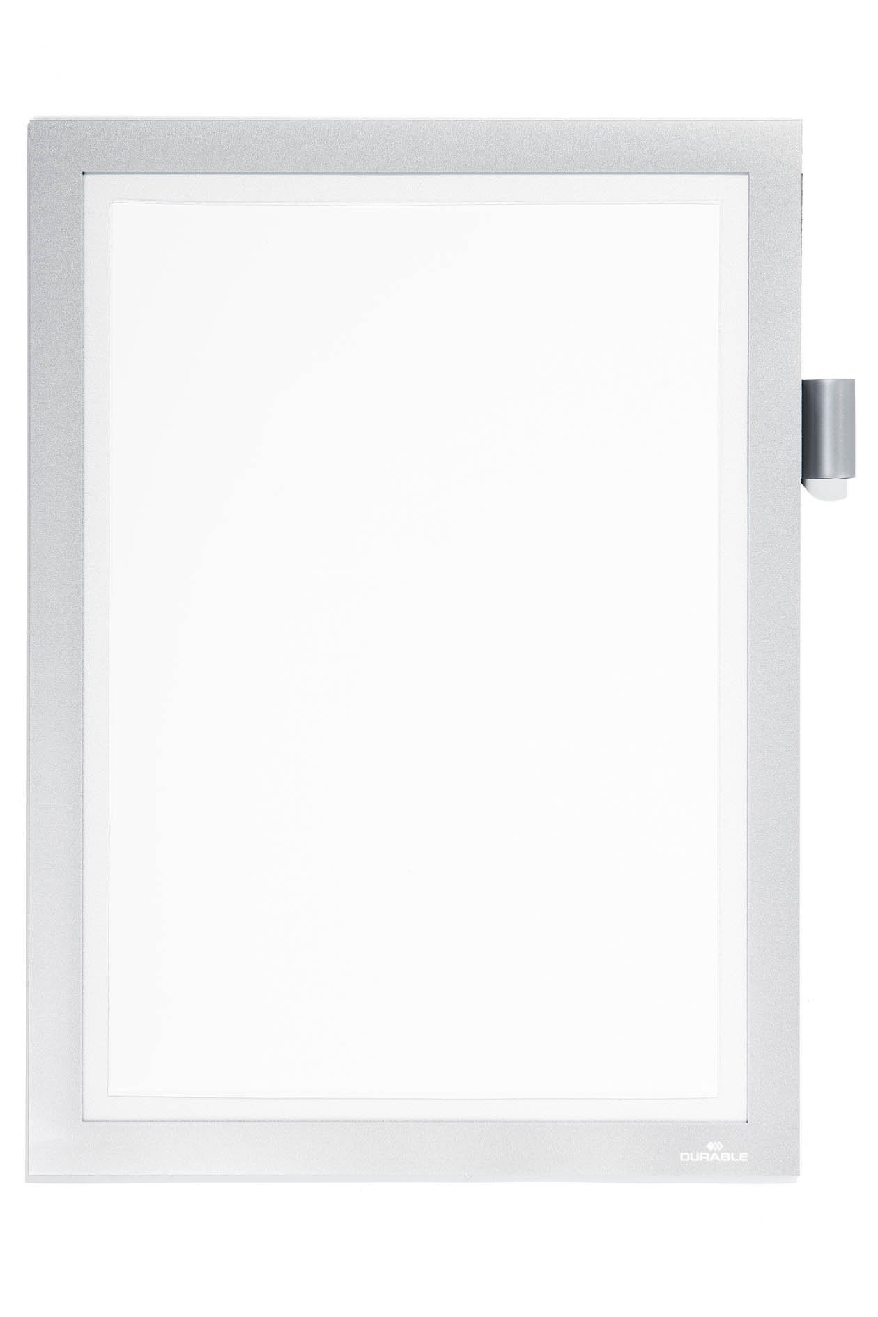 Duraframe Magnetic Note A4 Argent – Cadre Magnétique Repositionnable Avec Porte-Stylo Pour Notes Et Planning