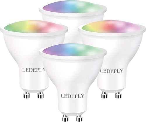 Bombilla GU10 inteligente compatible con Alexa Google Home SmartThings bombillas LED WiFi de 5 W cambio de color no requiere concentrador paquete de