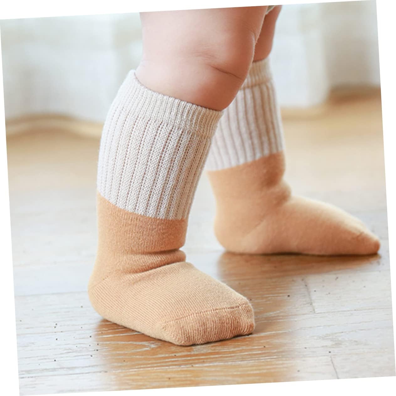LIFKOME 4pairs Unisex Socks Comfortable Cotton Socks for Boys and Girls of Mid-calf for Years Soft and Warm for Cold Weather