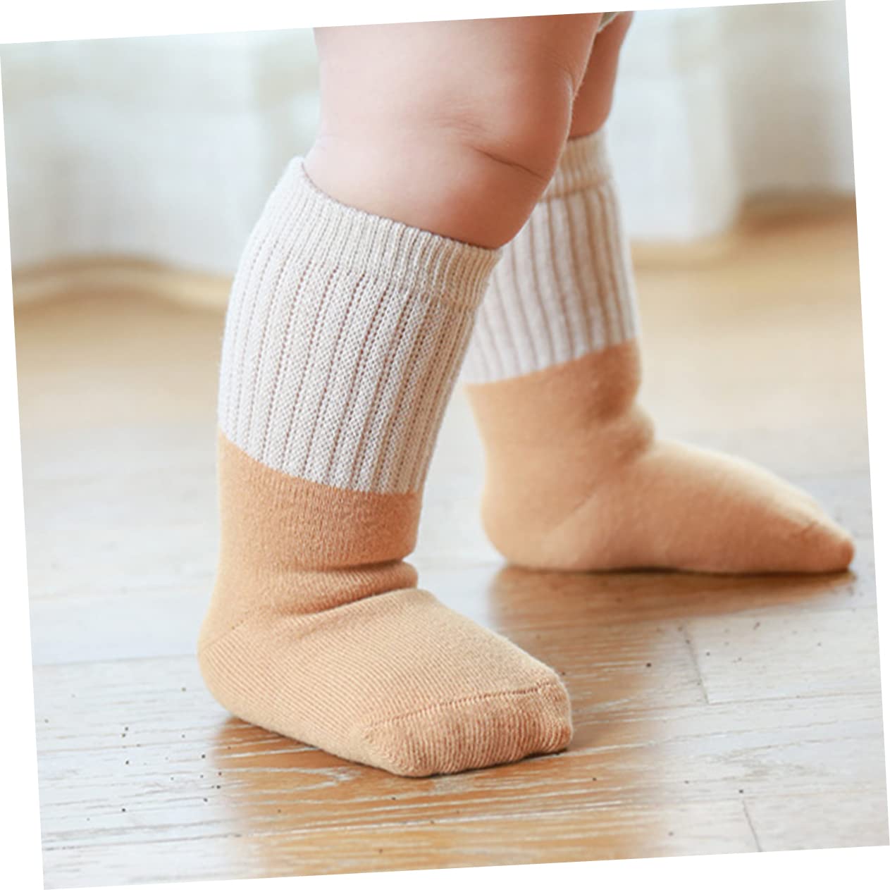 LIFKOME Japanese Design Baby Socks 4 Pairs Cotton Socks for Newborns Soft Comfortable