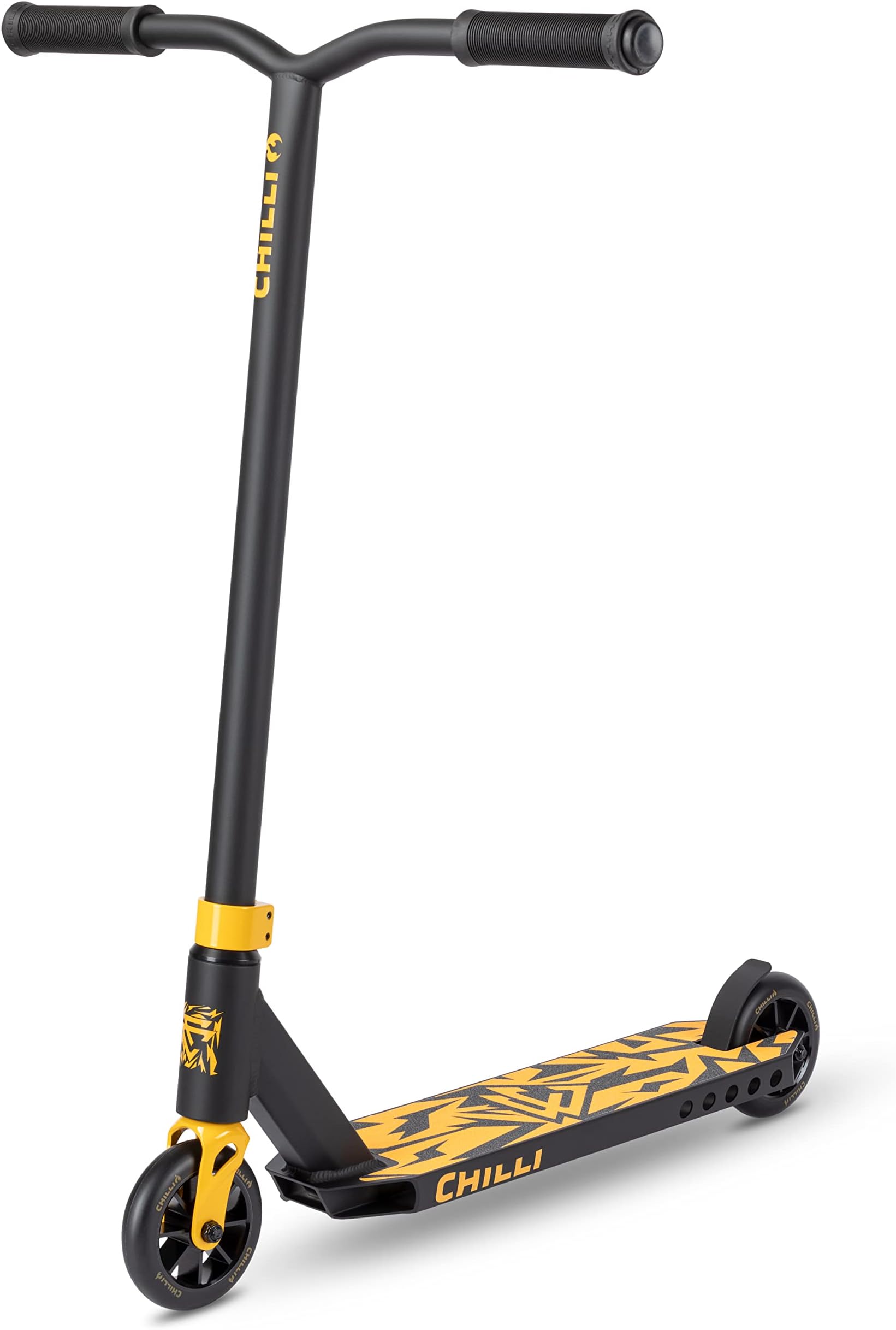 Chilli Pro ScooterCorey Funk Signature - Quality Freestyle Extreme Beginner Stunt for Ages 6 and up , 110mm Wheels, Chromoly T-bar, Spider IHC Compression, Pre-Assembled