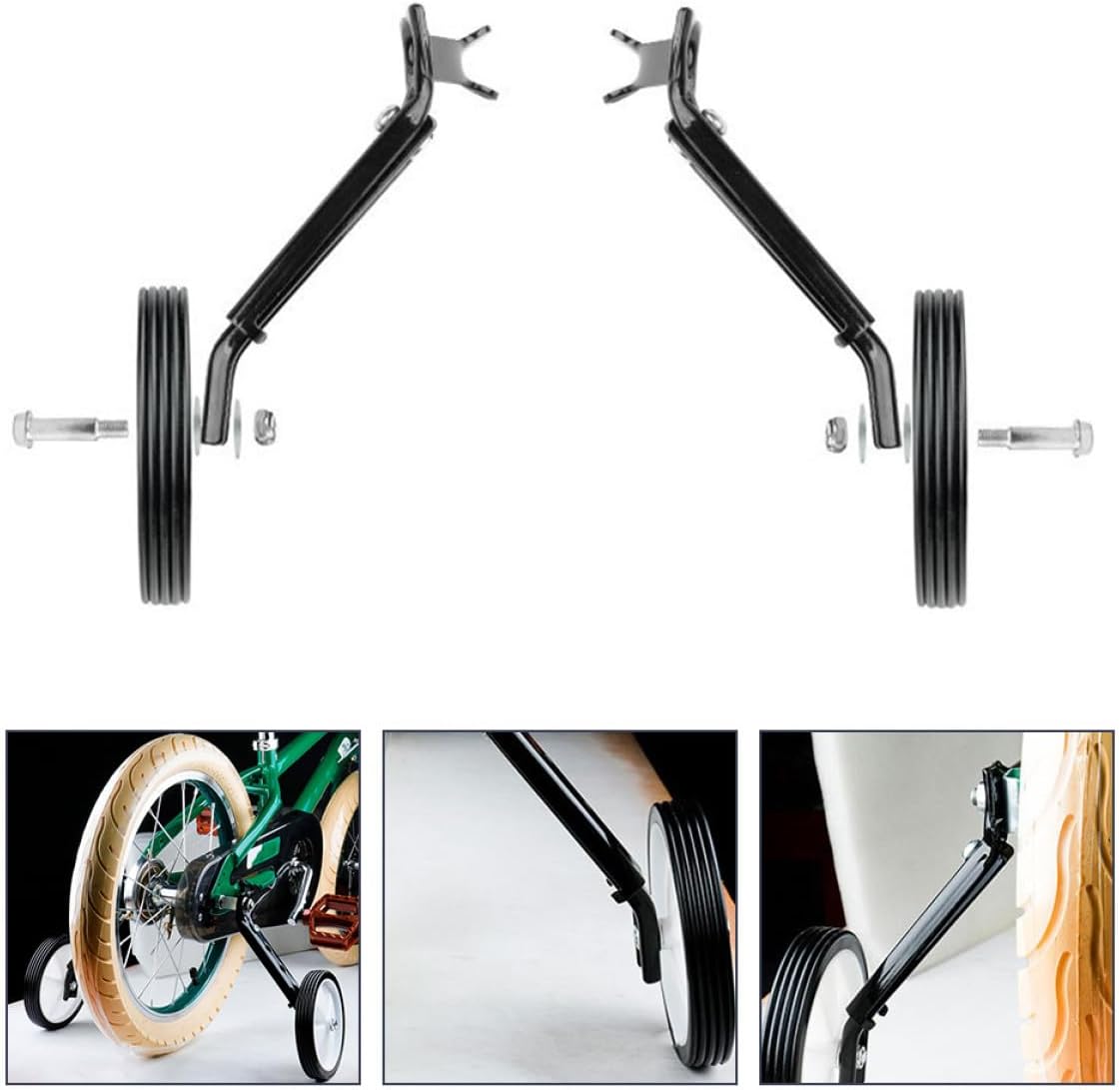 Veemoon Bike Training Wheels and Adjustable Bike Support Balance Wheels Black Rear Stabilizer