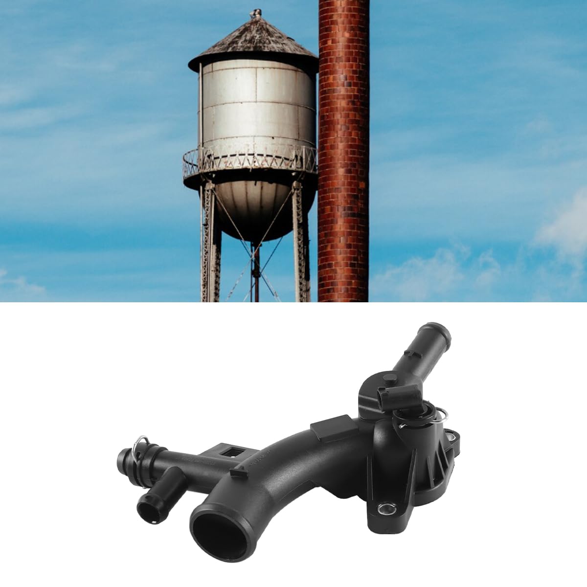 25193922 Brida de refrigerante 103086 Termostato, termostato de tres vías, apto para Astra J Insignia Zafira C 1.4 Opel Adam