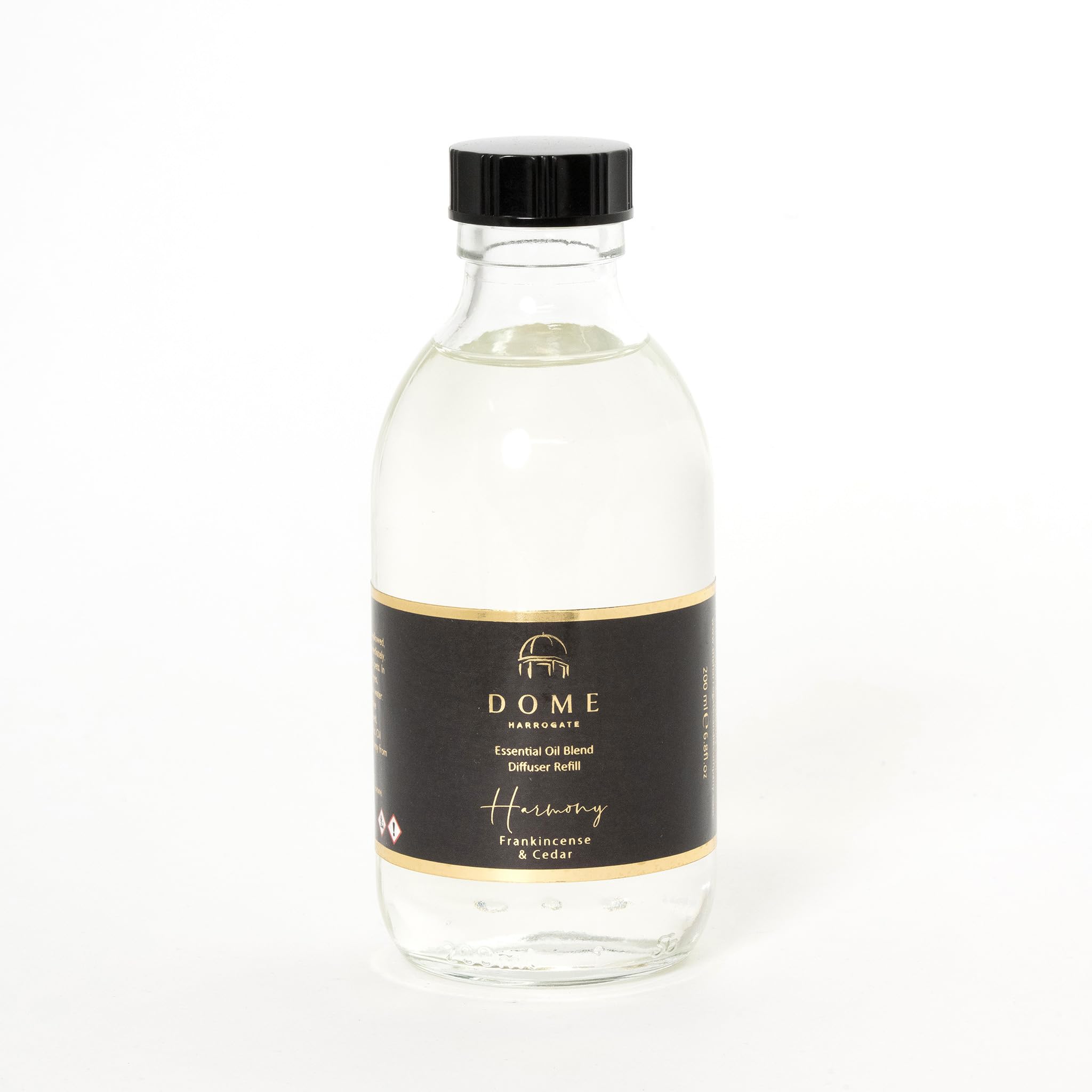 Dome of Harrogate | Harmony Diffuser Refill – Lemon, Frankincense & Cedar | 200ml | Calming Aromatherapy Scent | Natural Essential Oil Blend | Refill Only – Use with Harmony Reeds