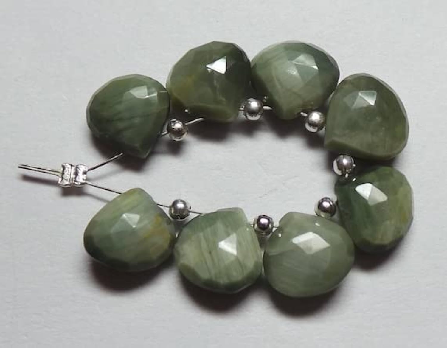 Cœur œil de chat naturel LKBEADS pour fabriquer un cadeau unique