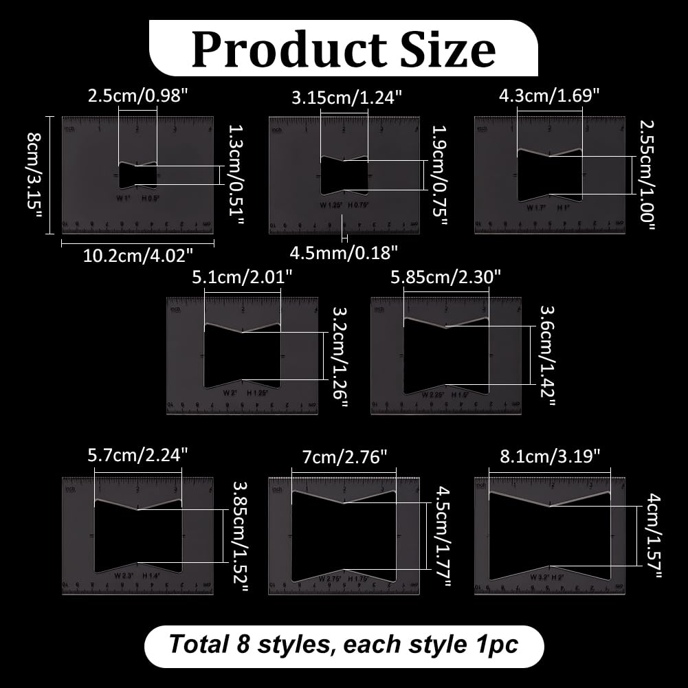 PH PandaHall Pack of 8 Router Template - Image 2