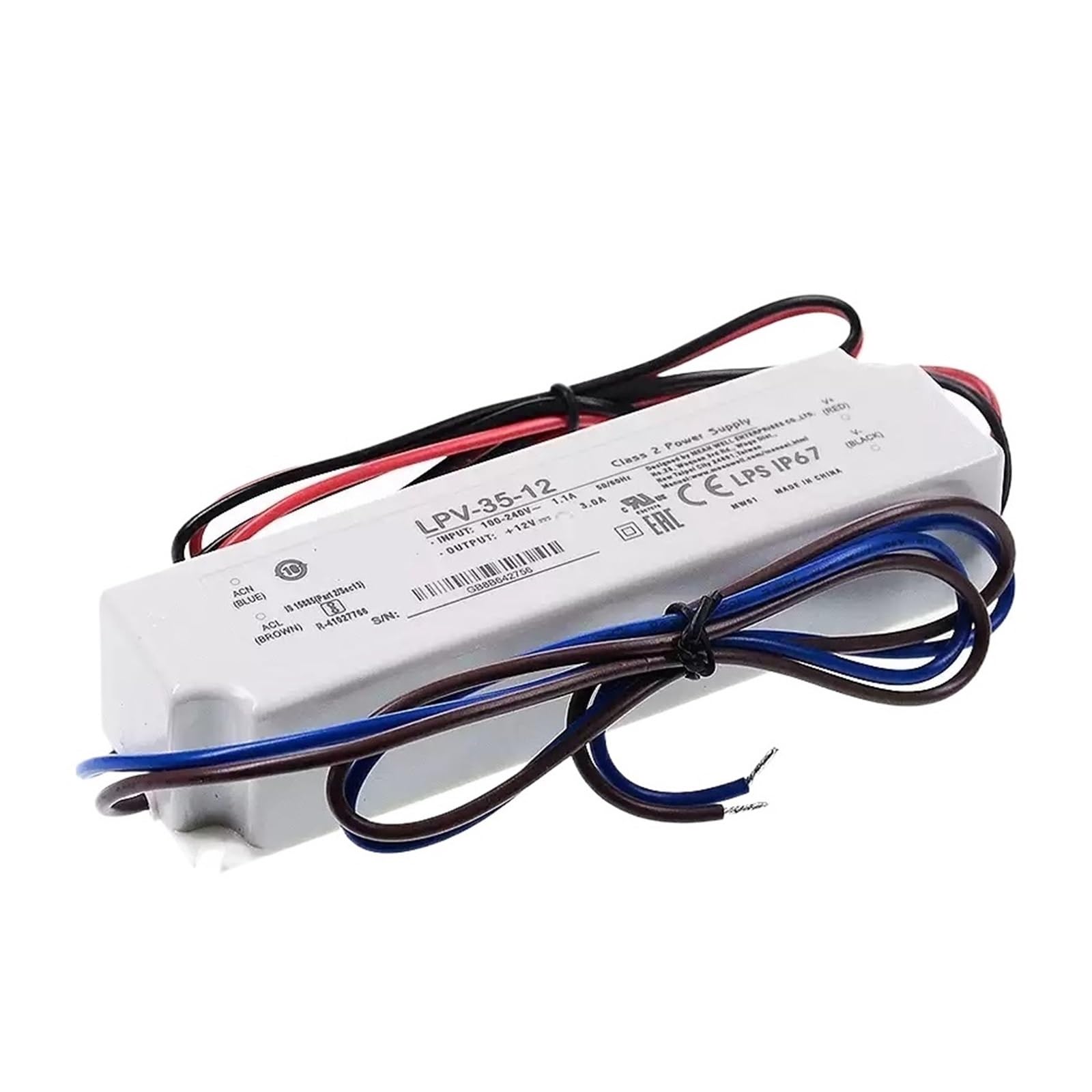 Alimentation à découpage 35W pour éclairage de meubles et vitrines LPV-35-15