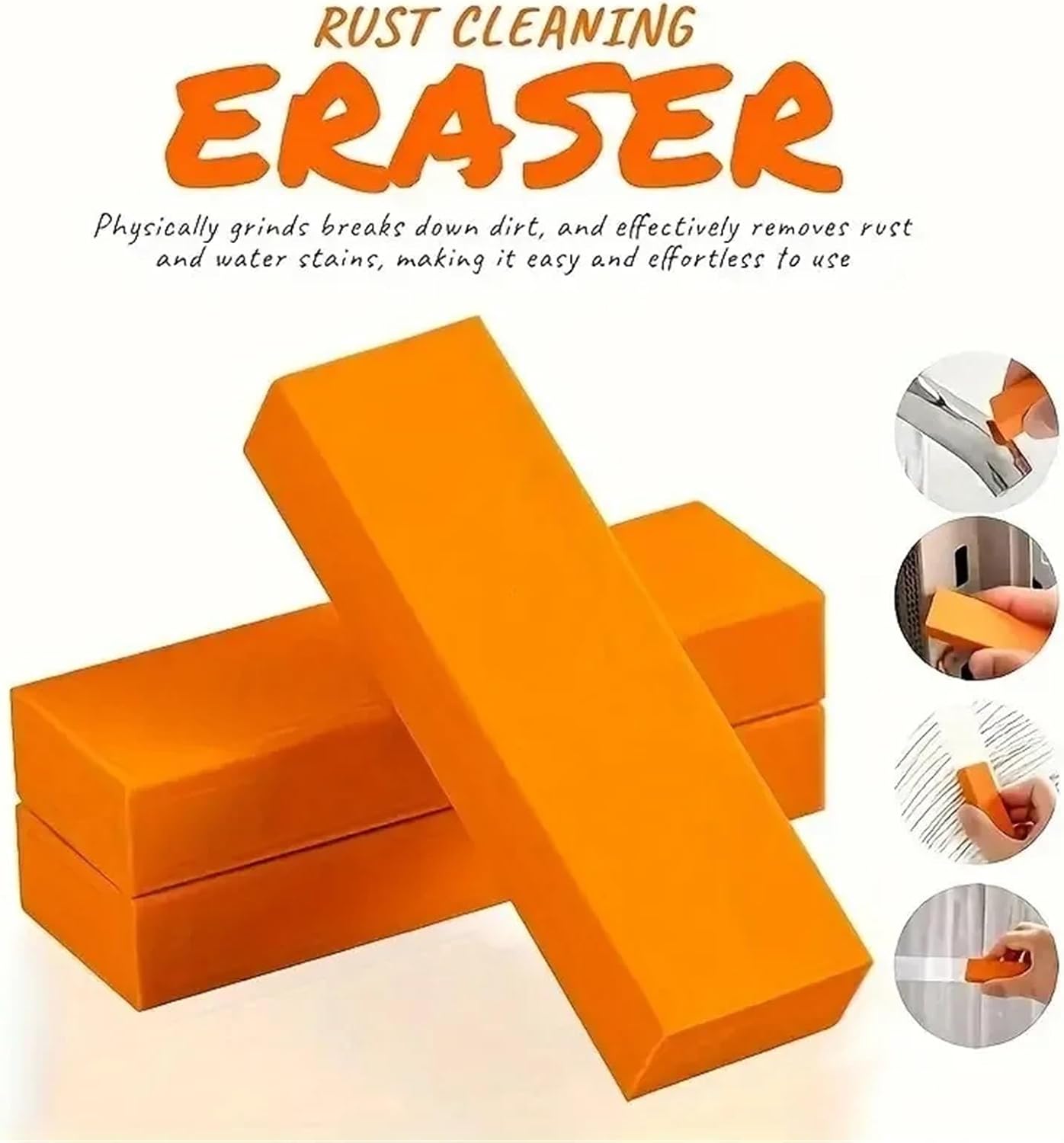 Rust Eraser 3 Pcs Stainless Steel Cleaning Eraser for Kitchen Descaling & Rust