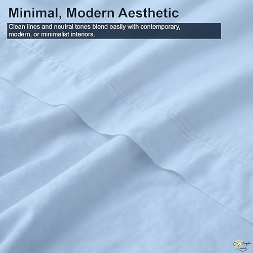 Miniatura 7 de Cottington Lane Juego de 4 piezas de sábanas para sofá cama tamaño matrimonial, 100% algodón egipcio de alta calidad para sofá cama, sofá biplaza