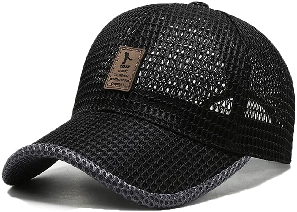 ROGBLINFASHIXD Summer Mesh Baseball Cap for Men Women Trucker Mesh Hat Baseball Hats Outdoor Sports Running hat
