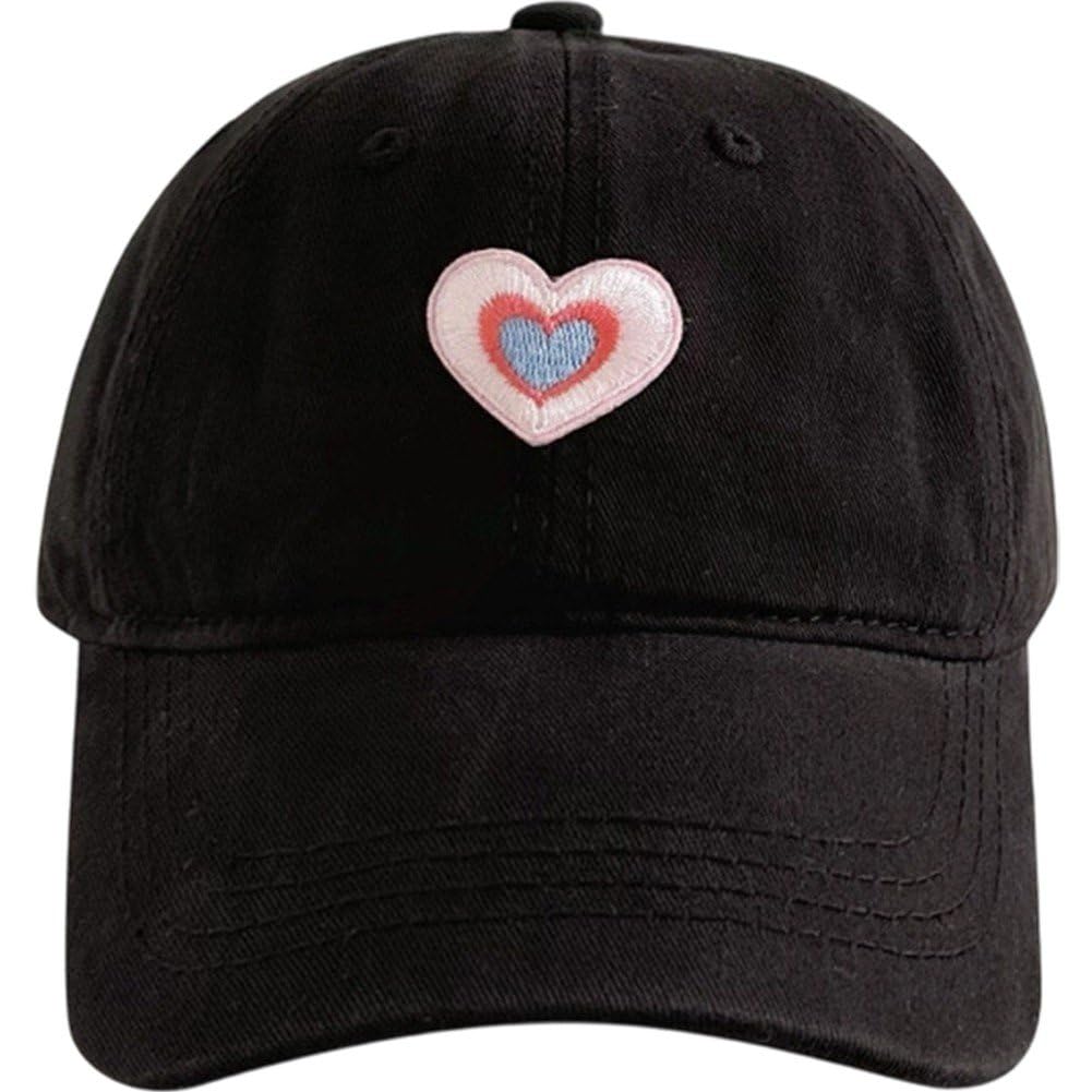 Sslvya Heart Baseball Hat for Women Men Adjustable Dad Hats Unisex Outdoor Golf Cap