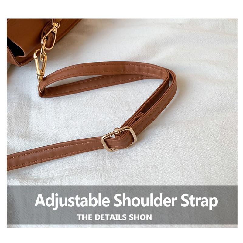 Chic Black Crossbody Bag for Women - Casual Vintage - Shoulder Purse with Adjustable Strap, Lightweight Leather Construction4