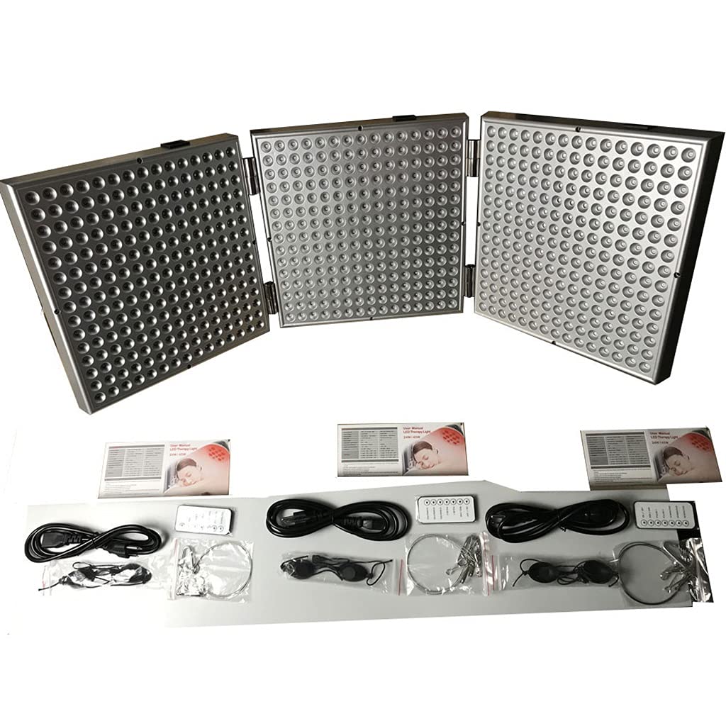 Dispositivo de Terapia de Luz Roja Plegable,Deep Red 660nm e Infrarrojo Cercano 850nm,Panel de Terapia LED Deformable de 135W,para Aliviar el Dolor,Antienvejecimiento de la Piel